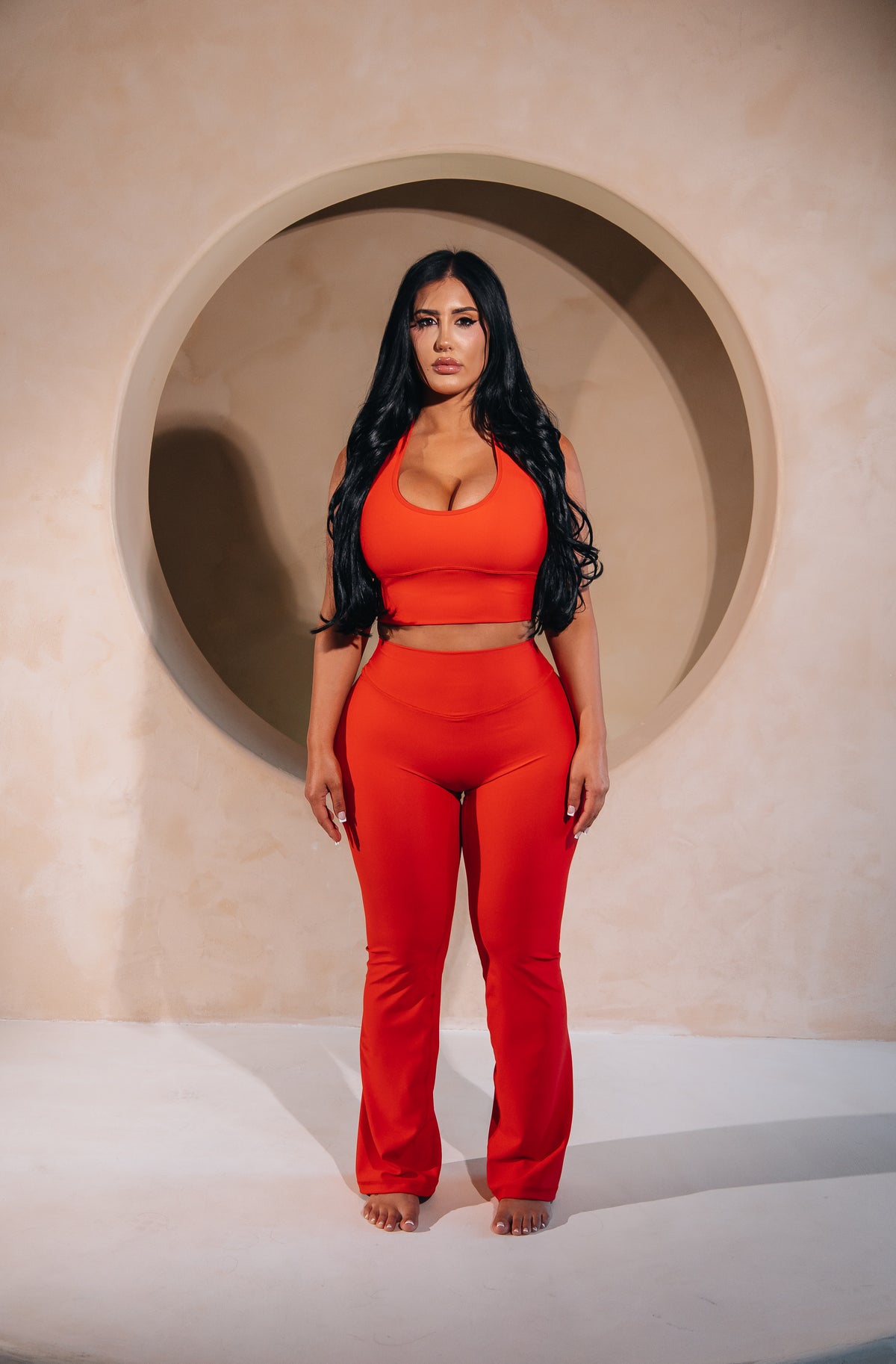Red Flare Pants