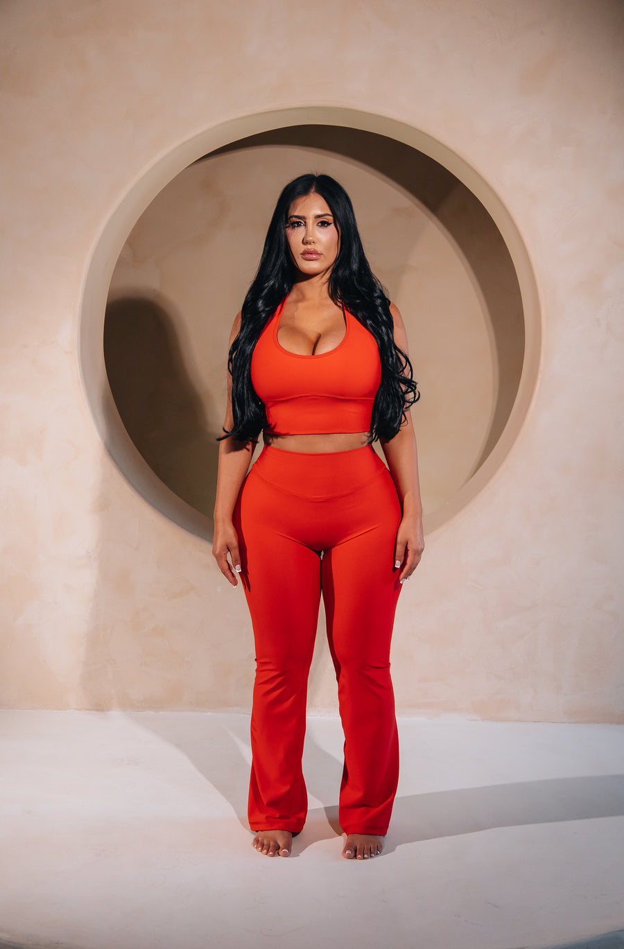 Red Flare Pants